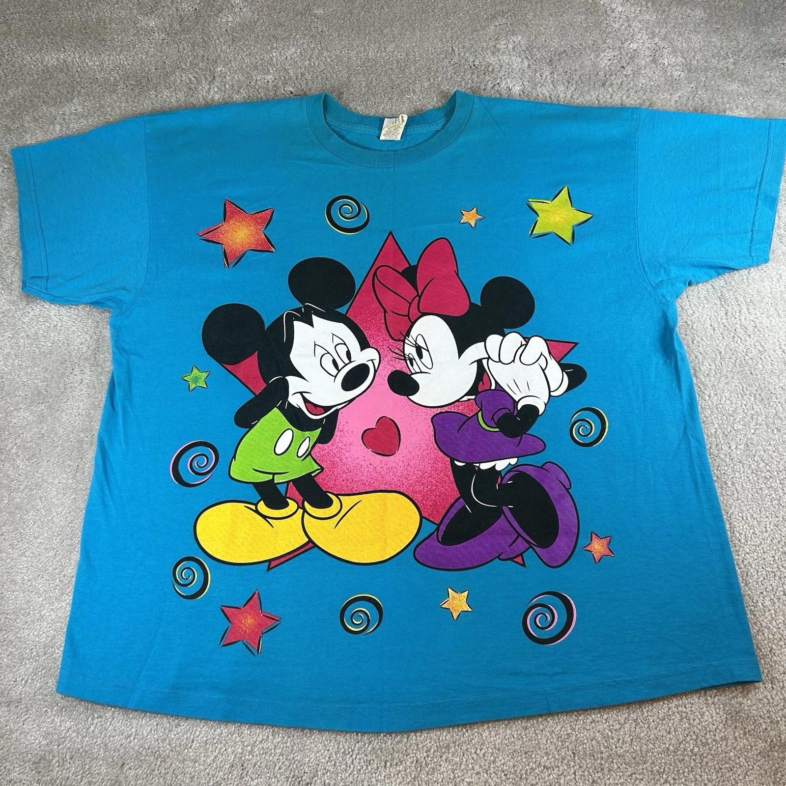 Vintage 90s Mickey And Minnie Mouse Walt Disney Big Graphic T-shirt Size XL Blue S
Vintage 90s Mickey And Minnie Mouse Walt Disney Big Graphic T-shirt Size XL Blue S