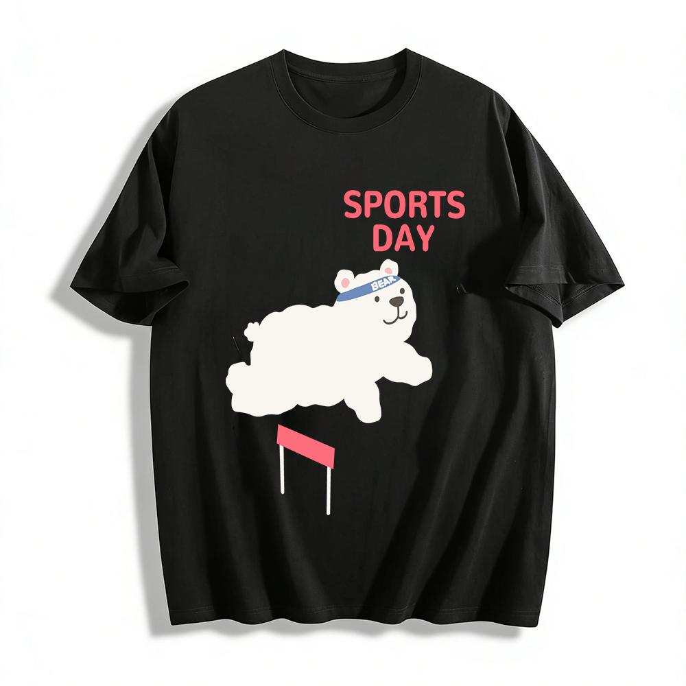 Sports Day Cute Polar Bear Print Casual Tee for Kids Adorable Athletic Style Soft Comfortable Daily Wear Pure cotton T-shirt XXS
Sports Day Cute Polar Bear Print Casual Tee for Kids Adorable Athletic Style Soft Comfortable Daily Wear Pure cotton T-shirt XXS