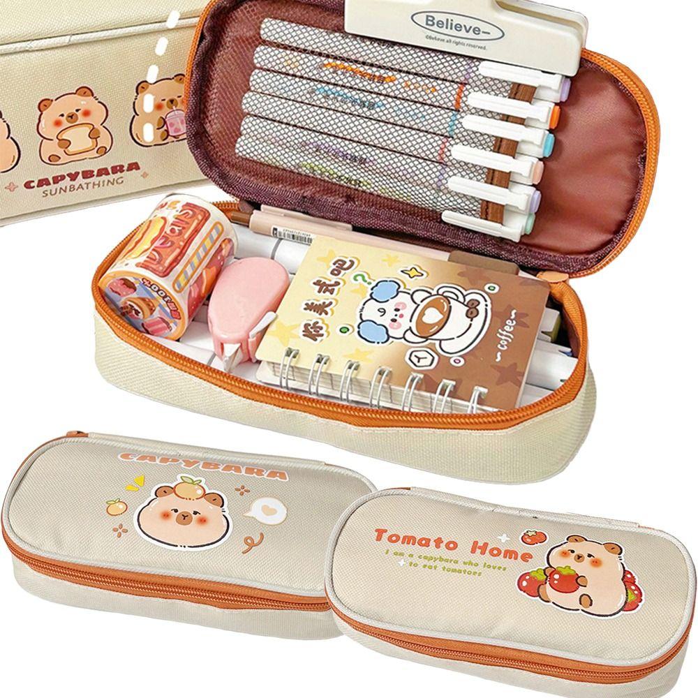 Canvas Capybara Pen Bag Zipper Pencil Pouch Portable Stationery Organizer for Students 03
Canvas Capybara Pen Bag Zipper Pencil Pouch Portable Stationery Organizer for Students 03
