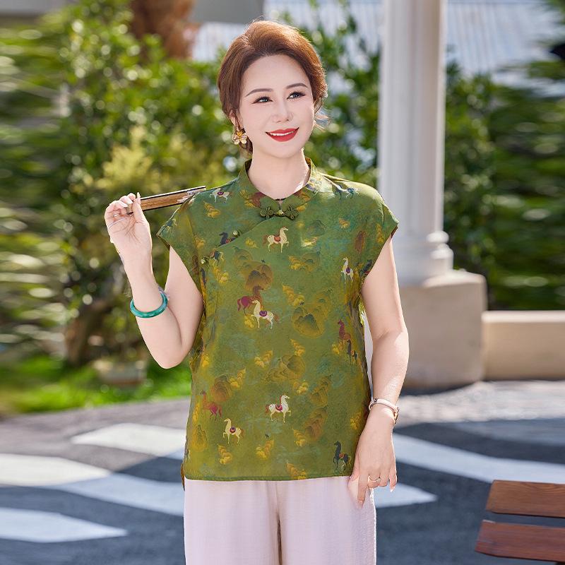 Summer Thin Chinese Style Middle-Aged Women s Shirt 5XL (155-165 Jin)
Summer Thin Chinese Style Middle-Aged Women s Shirt 5XL (155-165 Jin)