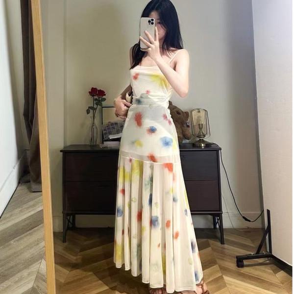 French Floral Camisole Dress: Colorful, Slimming Mesh Fishtail Design for Summer Vacation. XXL Premium
French Floral Camisole Dress: Colorful, Slimming Mesh Fishtail Design for Summer Vacation. XXL Premium