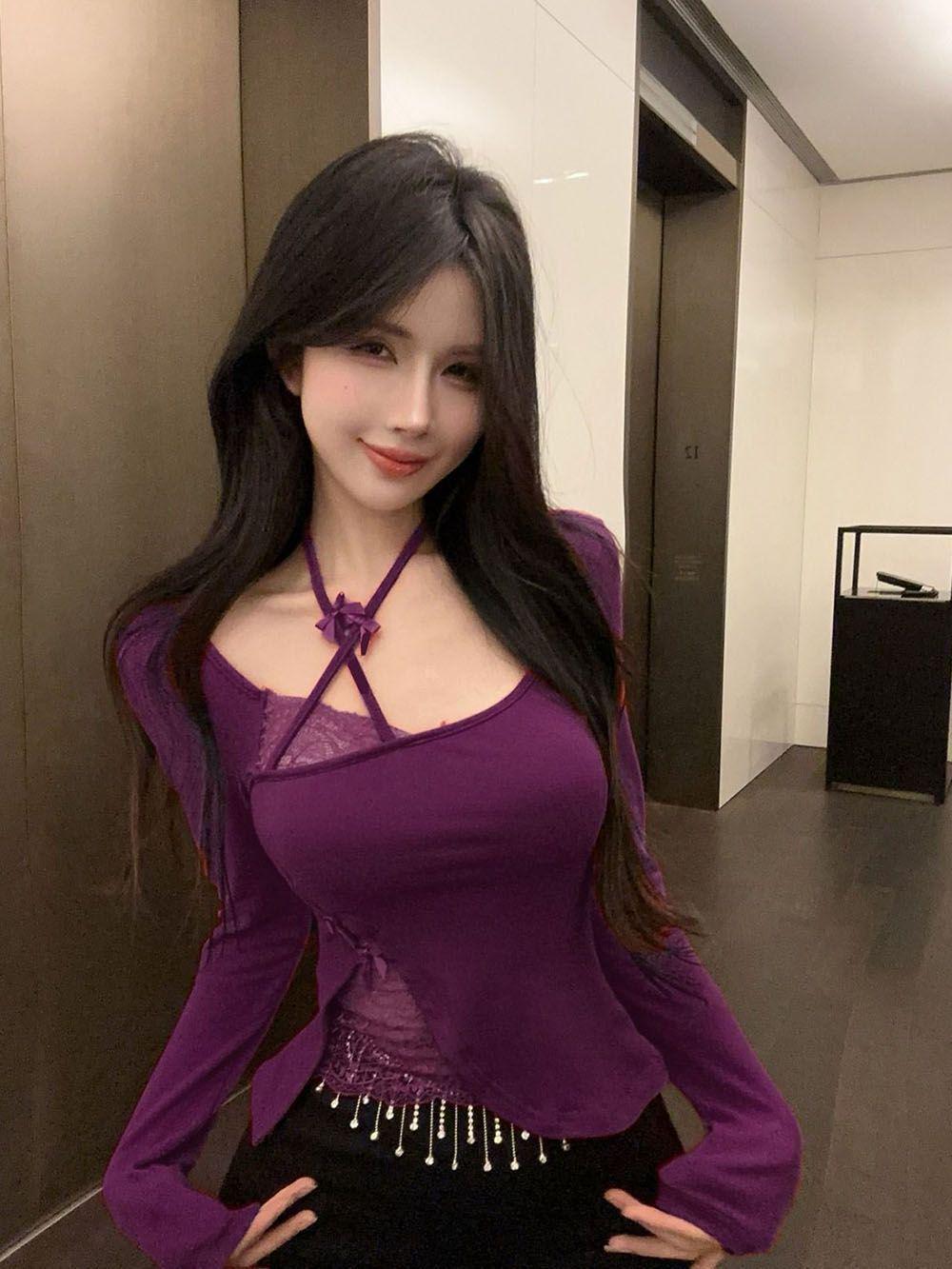 2025 Pure Desire Black Lace Halterneck Slim-fit Long-sleeve Women s Top Small фіолетовий
2025 Pure Desire Black Lace Halterneck Slim-fit Long-sleeve Women s Top Small фіолетовий