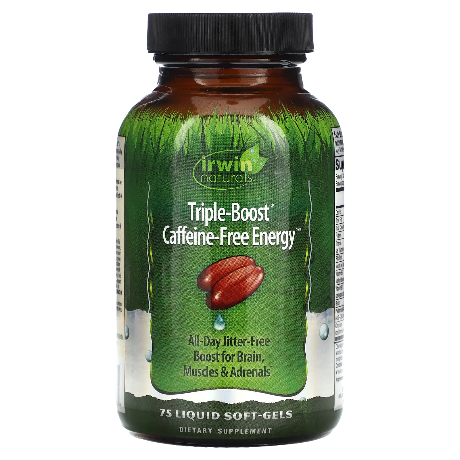 Triple-Boost Caffeine Free Energy, Liquid Softgels, 75
Triple-Boost Caffeine Free Energy, Liquid Softgels, 75