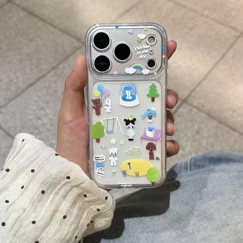 Rainbow Fountain Illustration Phone Case for Apple 11-17 Pro Max, Transparent Cartoon Design for 14, 15, 16, and 16 Pro. iPhone 16 E
Rainbow Fountain Illustration Phone Case for Apple 11-17 Pro Max, Transparent Cartoon Design for 14, 15, 16, and 16 Pro. iPhone 16 E