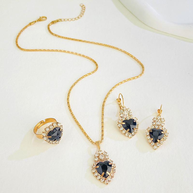 Colorful Love Rhinestone Necklace Earrings Ring Three Piece Set for Women Fashion Daily Accessory Party Zircon Birthday Gifts
Colorful Love Rhinestone Necklace Earrings Ring Three Piece Set for Women Fashion Daily Accessory Party Zircon Birthday Gifts