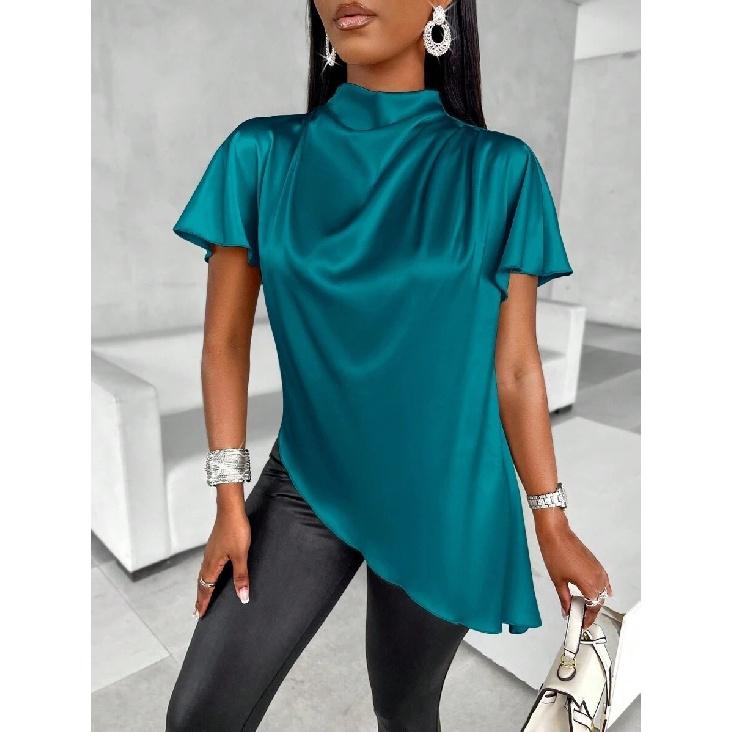 Satin shirt 2026 spring-summer asymmetrical hem women s top XL зелений
Satin shirt 2026 spring-summer asymmetrical hem women s top XL зелений