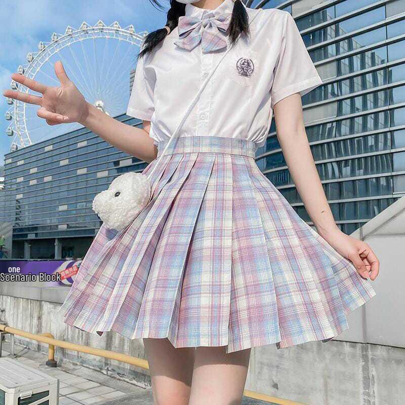 Authentic Japanese JK Uniform Plaid Skirt Set - Short Sleeve, Gentle Cut, Pleated Design for Spring and Summer L
Authentic Japanese JK Uniform Plaid Skirt Set - Short Sleeve, Gentle Cut, Pleated Design for Spring and Summer L