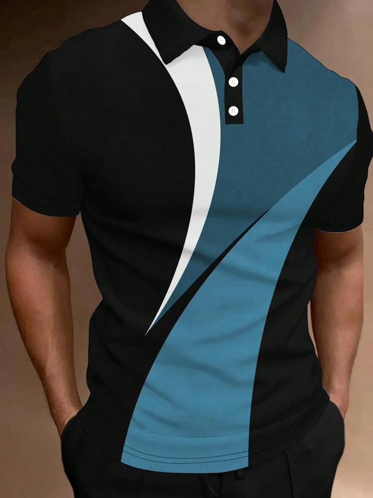 Мужская рубашка-поло с цветным воротником и графическим принтом M синий
Мужская рубашка-поло с цветным воротником и графическим принтом M синий