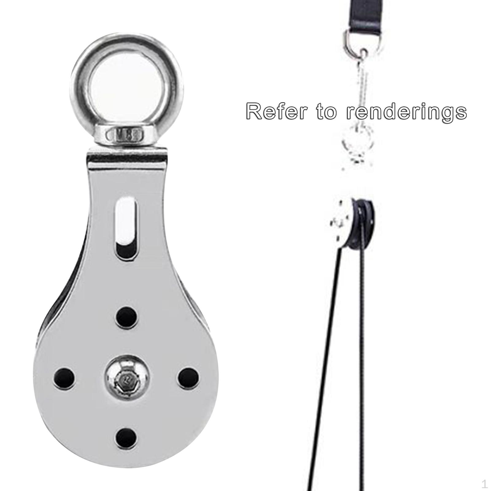 Lifting Rope Pulley Block, Swivel Hanging Wire Towing Wheel, Single Wheel Stainless Steel
Lifting Rope Pulley Block, Swivel Hanging Wire Towing Wheel, Single Wheel Stainless Steel