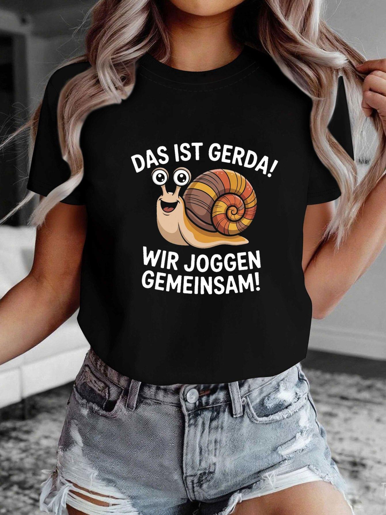 This Is Gerda! We Jog Together. Cartoon Snail-Themed Casual Graphic Print Women S Round Neck Short Sleeve T-Shirt for Spring And Summer 5XL різнокольоровий
This Is Gerda! We Jog Together. Cartoon Snail-Themed Casual Graphic Print Women S Round Neck Short Sleeve T-Shirt for Spring And Summer 5XL різнокольоровий