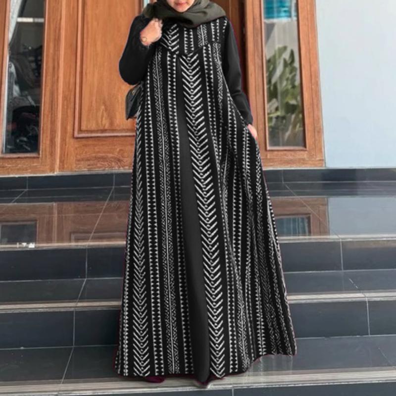 ZANZEA Жіноча повсякденна довга сукня з вільним принтом з круглим вирізом і довгим рукавом M чорний
ZANZEA Жіноча повсякденна довга сукня з вільним принтом з круглим вирізом і довгим рукавом M чорний