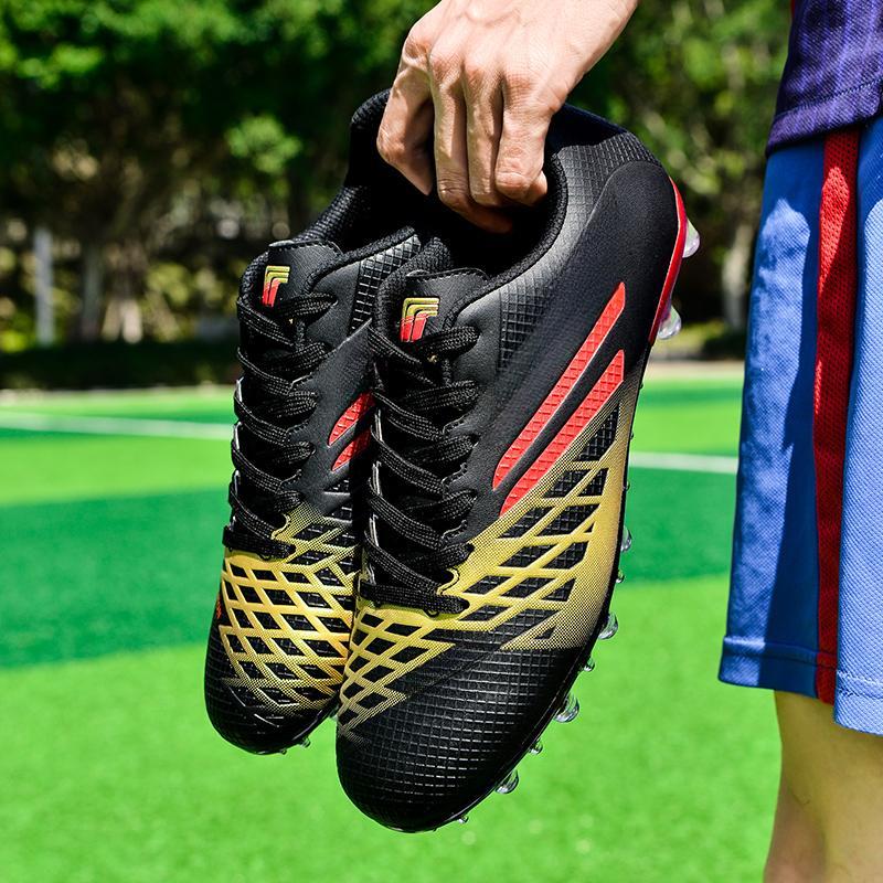 Мужские футбольные бутсы большого размера с длинным гвоздем, противоскользящие и износостойкие, из искусственного TPR, детские футбольные бутсы для улицы 45 чёрный
Мужские футбольные бутсы большого размера с длинным гвоздем, противоскользящие и износостойкие, из искусственного TPR, детские футбольные бутсы для улицы 45 чёрный