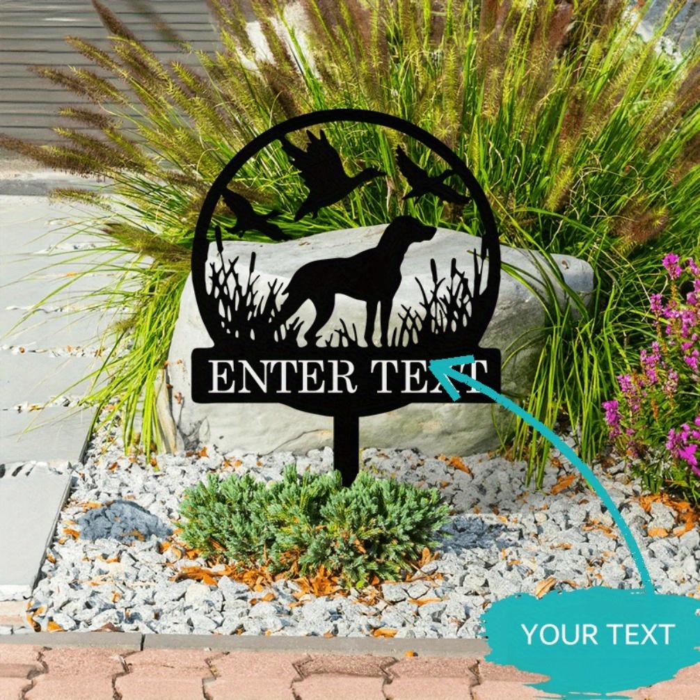 Personalized Metal Hunting Dog Marker - Engraved Name Sign with Avian & Floral Motif, Ideal Mom’s Day Gift for Pet Enthusiasts M-30cm
Personalized Metal Hunting Dog Marker - Engraved Name Sign with Avian & Floral Motif, Ideal Mom’s Day Gift for Pet Enthusiasts M-30cm