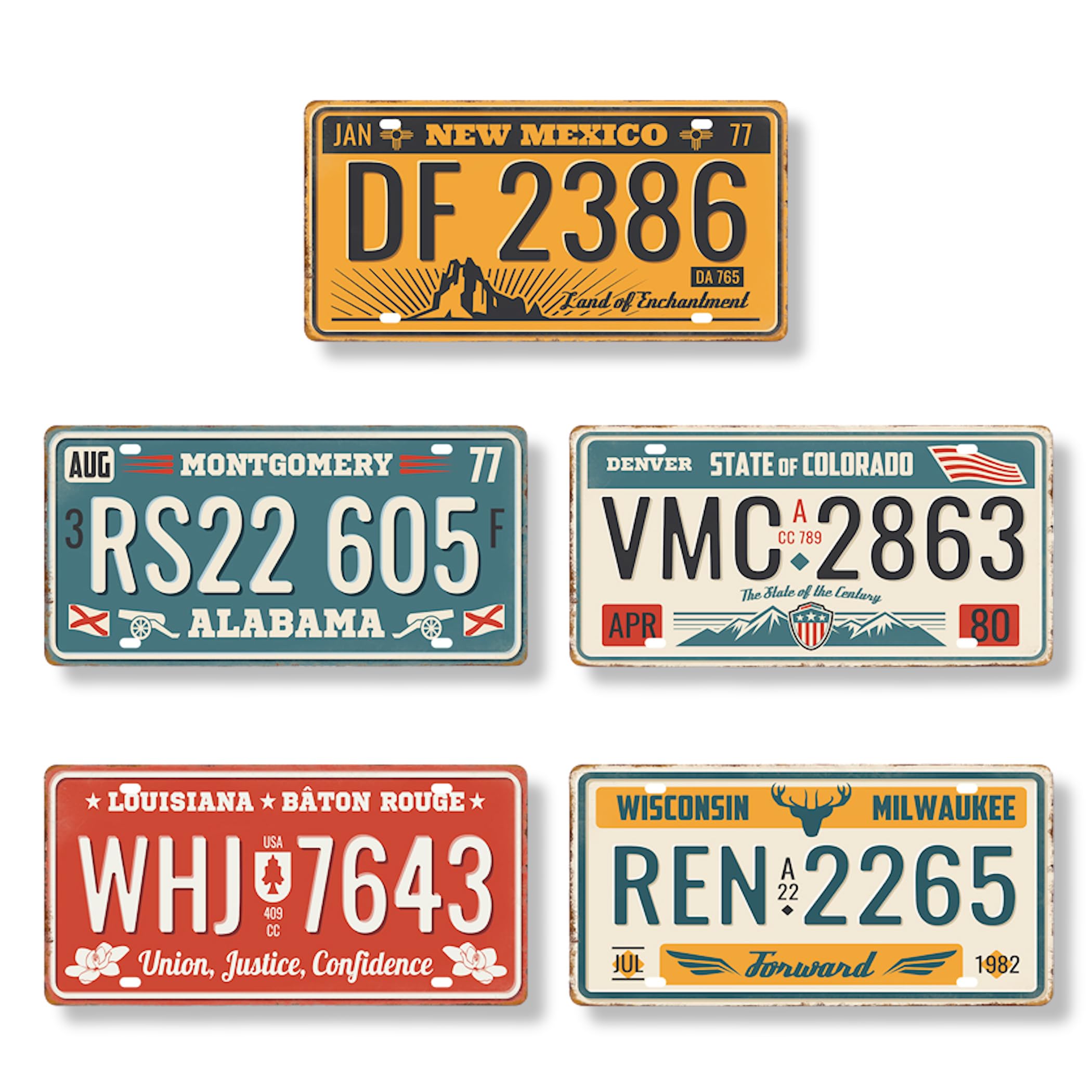 Tin Sign Number Plate Garage American Retro Interior Goods Wall Decoration Vintage Style Antique (License Plate)
Tin Sign Number Plate Garage American Retro Interior Goods Wall Decoration Vintage Style Antique (License Plate)