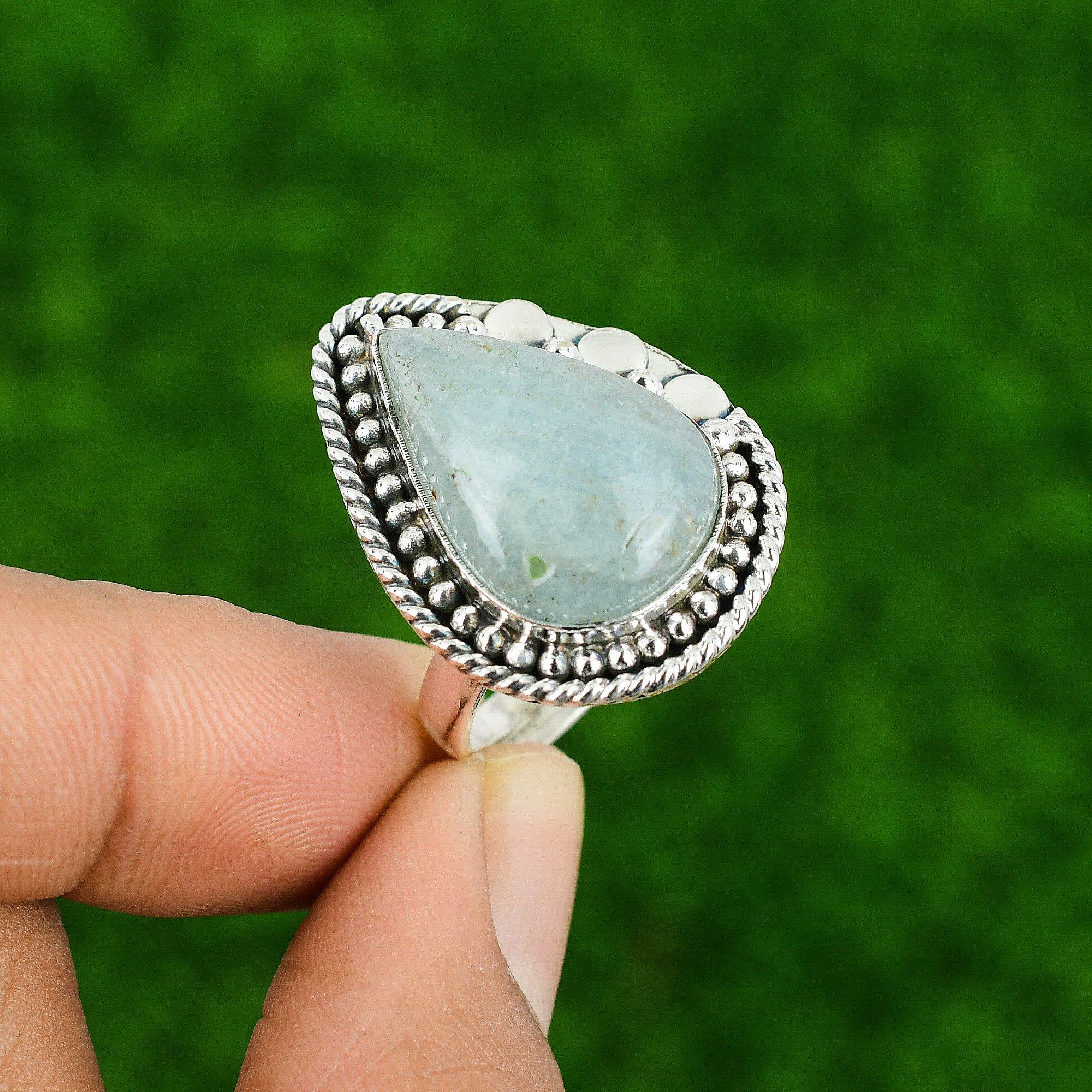 Сделка ко Дню матери Серебро 925 пробы Март Натуральный аквамарин Кольцо обещания Кольцо сестры Ювелирные изделия Adjustable
Сделка ко Дню матери Серебро 925 пробы Март Натуральный аквамарин Кольцо обещания Кольцо сестры Ювелирные изделия Adjustable