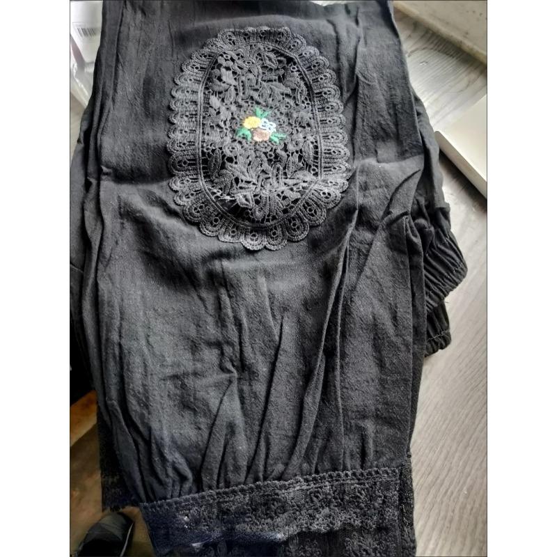 Винтажные повседневные брюки из хлопка и льна для женщин, свободные девятиточечные кружевные шаровары с вышивкой XXL чёрный
Винтажные повседневные брюки из хлопка и льна для женщин, свободные девятиточечные кружевные шаровары с вышивкой XXL чёрный