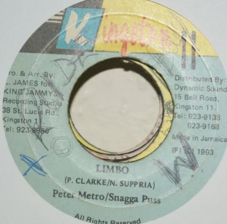 7inch Record PETER METRO / SNAGGA PUSS - Limbo NONE Kingston 11 1993 Jamaica Reggae, Ska & Dub Used
7inch Record PETER METRO / SNAGGA PUSS - Limbo NONE Kingston 11 1993 Jamaica Reggae, Ska & Dub Used