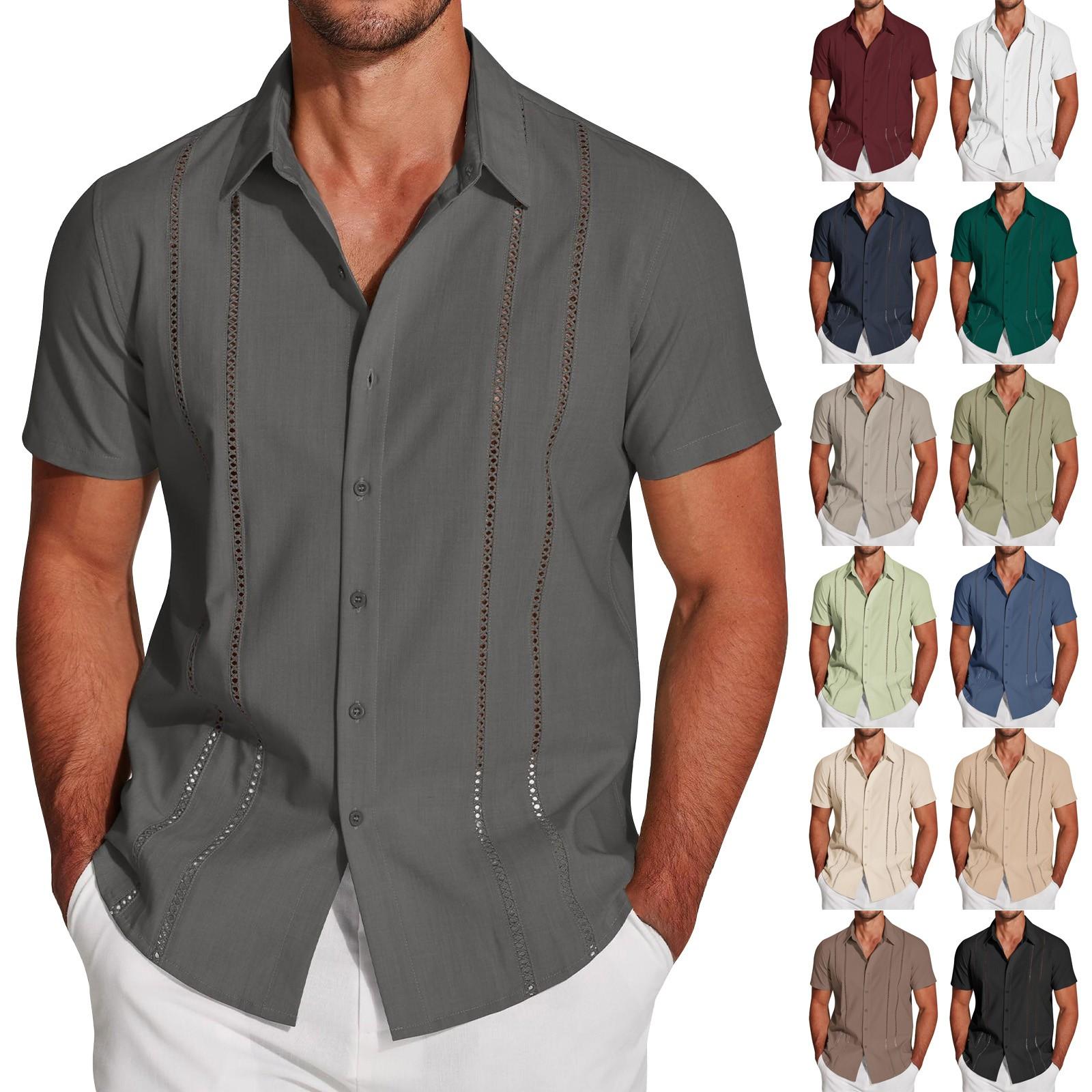 Men s Summer Solid Color Lapel Short-Sleeved Shirt Men s Casual Fashion Short-Sleeved Shirt L синий
Men s Summer Solid Color Lapel Short-Sleeved Shirt Men s Casual Fashion Short-Sleeved Shirt L синий