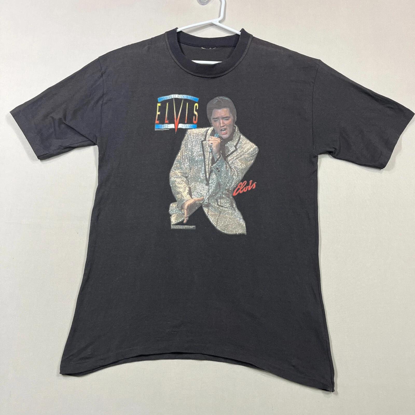 Elvis Presley Genuine Single Stitch Vintage 1992 Black T Shirt Mens Small S M
Elvis Presley Genuine Single Stitch Vintage 1992 Black T Shirt Mens Small S M
