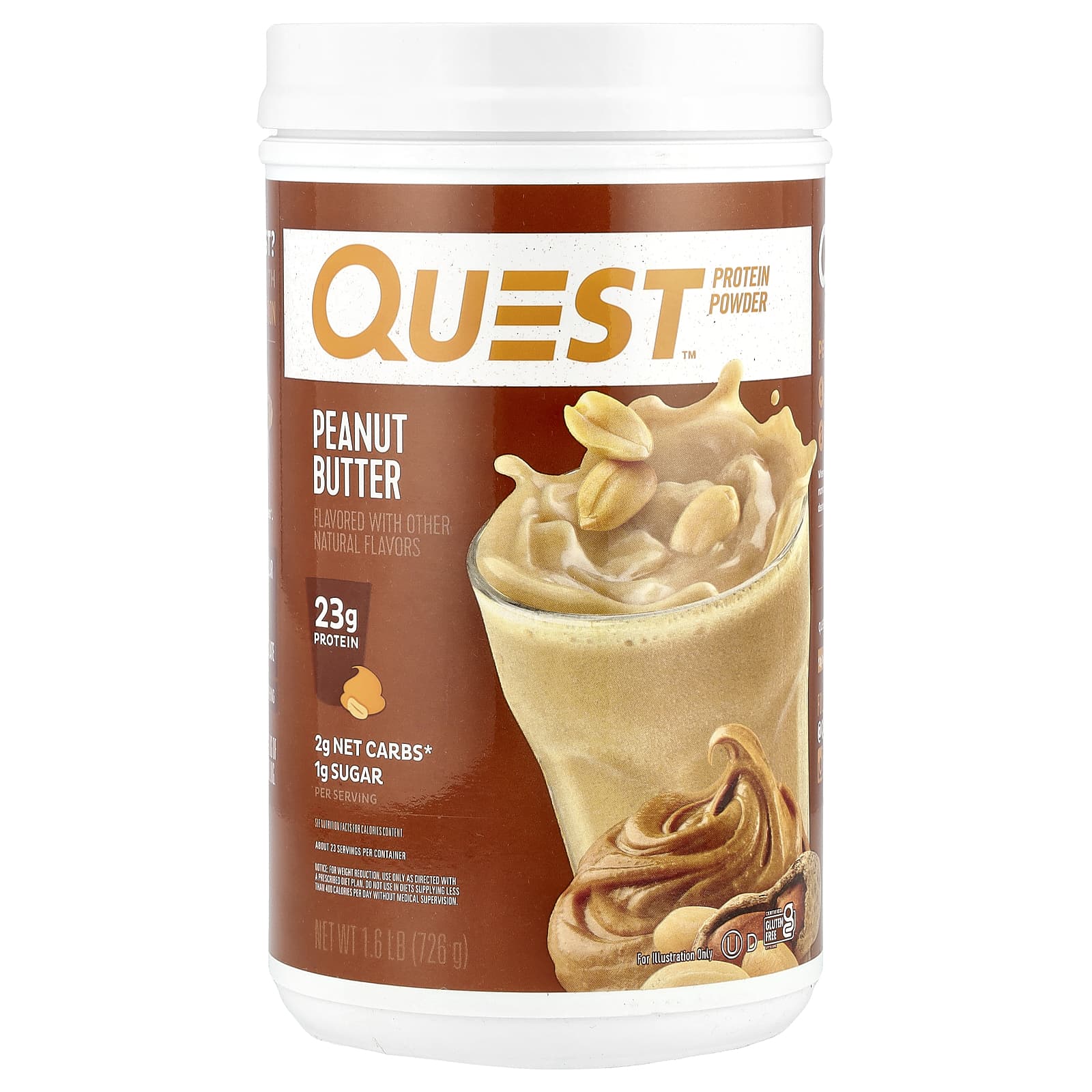 Protein Powder, Peanut Butter, 726G (1.6Lb)
Protein Powder, Peanut Butter, 726G (1.6Lb)