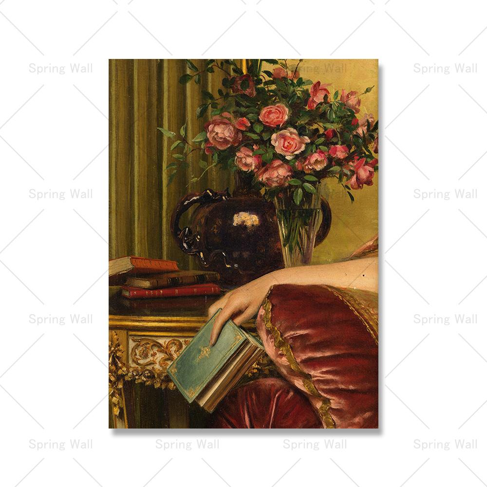 Сидя на диване и читая книгу, эклектичный настенный художественный постер, винтажная роза с цветочным рисунком в стиле барокко, картина маслом, декор для гостиной 30x40cm No Framed
Сидя на диване и читая книгу, эклектичный настенный художественный постер, винтажная роза с цветочным рисунком в стиле барокко, картина маслом, декор для гостиной 30x40cm No Framed