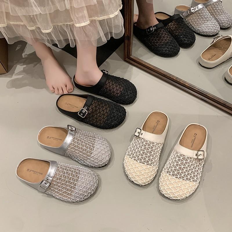 Flat-bottomed bag head half slippers women s summer 2025 new outer wear woven mesh breathable one pedal lazy half slippers 40
Flat-bottomed bag head half slippers women s summer 2025 new outer wear woven mesh breathable one pedal lazy half slippers 40