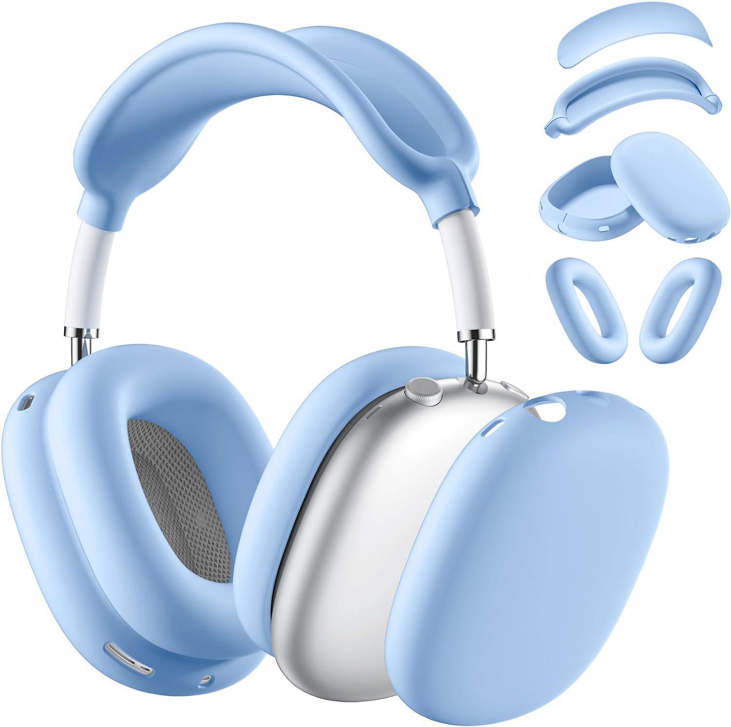 Силіконовий захисний чохол для AirPods Max: Корпус навушників Bluetooth з кріпленням на голову four piece set небо синє кольору
Силіконовий захисний чохол для AirPods Max: Корпус навушників Bluetooth з кріпленням на голову four piece set небо синє кольору