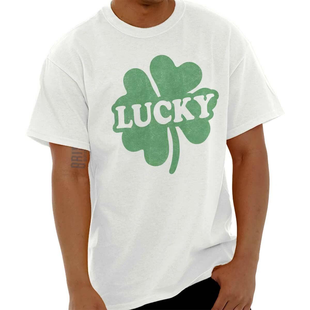 Lucky Irish Four Leaf Clover St Patricks Day Womens or Mens Crewneck 100% Cotton T-shirt Mens Tees Top Tee L
Lucky Irish Four Leaf Clover St Patricks Day Womens or Mens Crewneck 100% Cotton T-shirt Mens Tees Top Tee L