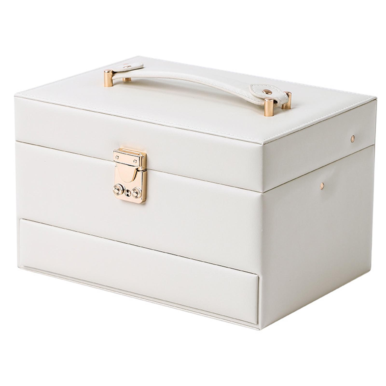 Auto Opening Multiple Layer Jewelry Box Leather Travel Case For Rings Earrings Necklaces Spacious Storage Compartments білий
Auto Opening Multiple Layer Jewelry Box Leather Travel Case For Rings Earrings Necklaces Spacious Storage Compartments білий