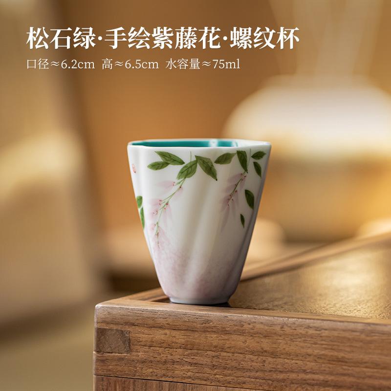 2pc/lot Hand-painted Wisteria Flower Teacup Luxury Tea Bowl Tea Pair Tea-tasting Meditation Cup Chazhan Master Cups Cafes 75ml
2pc/lot Hand-painted Wisteria Flower Teacup Luxury Tea Bowl Tea Pair Tea-tasting Meditation Cup Chazhan Master Cups Cafes 75ml