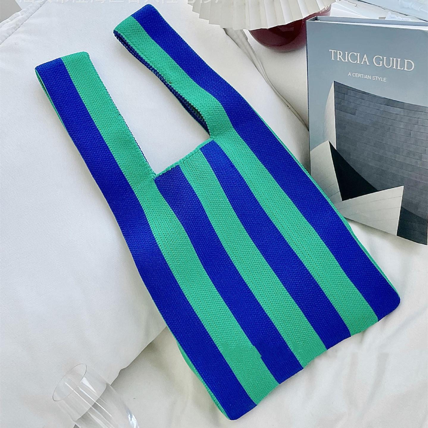 High Capacity Colorblock Stripes Vest Bag All-match Minimalist Vest Bag Reusable Knitting Bag Shoulder Handbags Tote Pouch
High Capacity Colorblock Stripes Vest Bag All-match Minimalist Vest Bag Reusable Knitting Bag Shoulder Handbags Tote Pouch