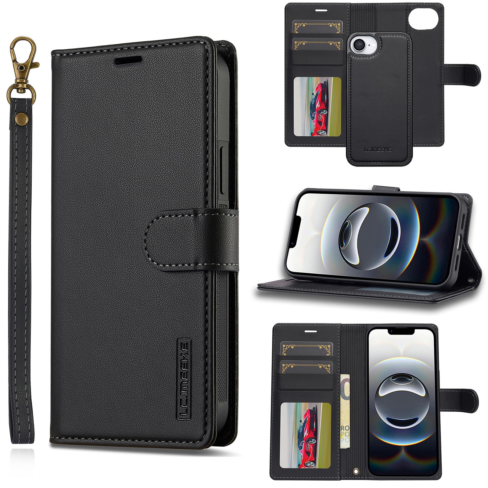 LC.IMEEKE L2 Series for iPhone 16e Case PU Leather Wallet Detachable Magnetic Phone Cover Black
LC.IMEEKE L2 Series for iPhone 16e Case PU Leather Wallet Detachable Magnetic Phone Cover Black