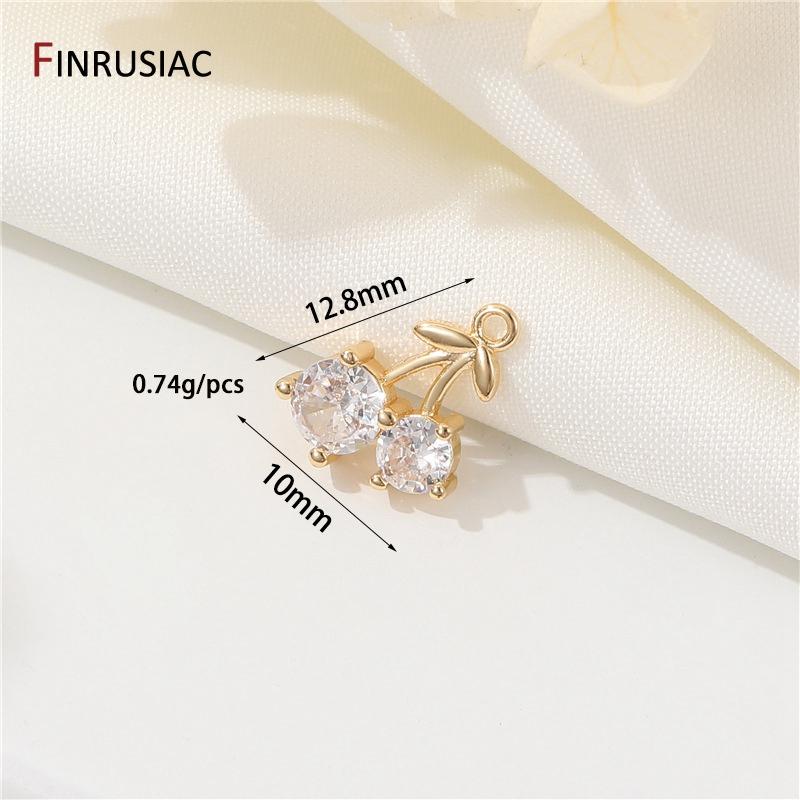 14K Gold Plated Brass Zircon Cherry Flower Charms For Jewelry Making Supplies DIY Necklace Bracelet Earrings Accessories 1 piece
14K Gold Plated Brass Zircon Cherry Flower Charms For Jewelry Making Supplies DIY Necklace Bracelet Earrings Accessories 1 piece