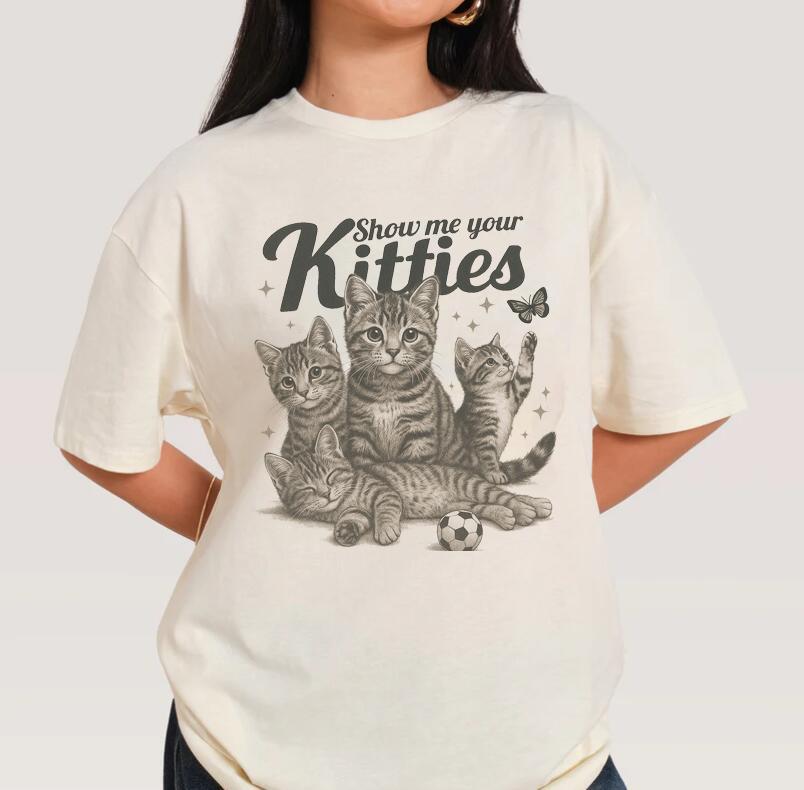 Plus Size Women T Shirt Show Me Your Kitten Graphic Tee Top Vintage Cute Kitten T-Shirts Kawaii Funny Cotton Y2k Aesthetic Shirt 3XL
Plus Size Women T Shirt Show Me Your Kitten Graphic Tee Top Vintage Cute Kitten T-Shirts Kawaii Funny Cotton Y2k Aesthetic Shirt 3XL