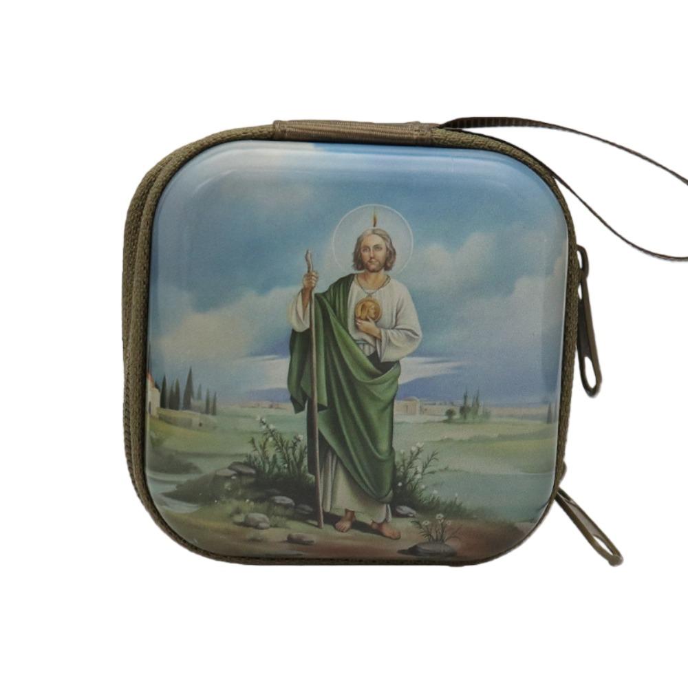 Virgin Mary Prayer Rosary Storage Bag 7x7cm Zippered Religious Jewelry Box Iron Artwork Elegant Prayer Kit Christian Devotees
Virgin Mary Prayer Rosary Storage Bag 7x7cm Zippered Religious Jewelry Box Iron Artwork Elegant Prayer Kit Christian Devotees