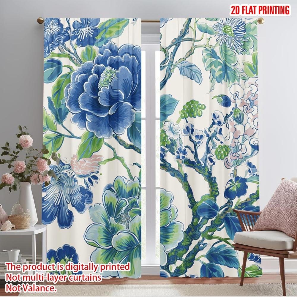 2pcs 2D plane printing Popular Curtain Panels Blue-Green Floral Symphony Polyester Fabric (without rod) Holiday for Bedroom 100*130 Rod Pocket 1pcs
2pcs 2D plane printing Popular Curtain Panels Blue-Green Floral Symphony Polyester Fabric (without rod) Holiday for Bedroom 100*130 Rod Pocket 1pcs