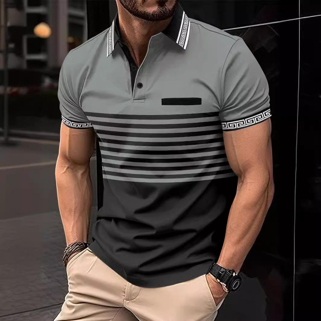 Summer Fashion Men s Polo Shirt Thread Collar Lapel Men s Sports Short Sleeve Tops XXXL сірий колір
Summer Fashion Men s Polo Shirt Thread Collar Lapel Men s Sports Short Sleeve Tops XXXL сірий колір