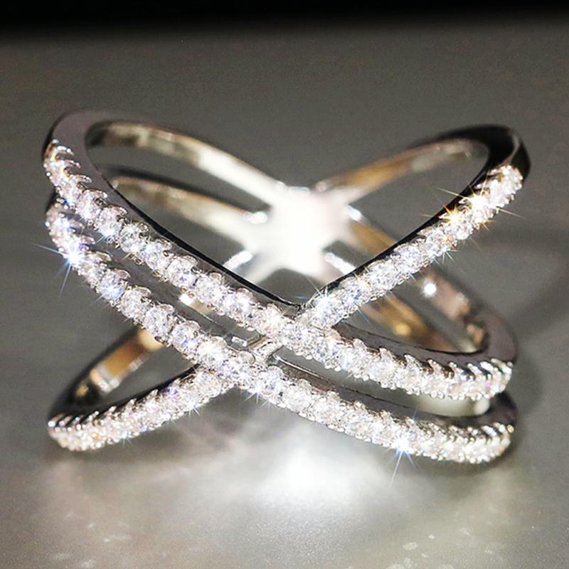 Huitan New Luxury Cross Rings for Women Micro Paved CZ Crystal Rings Fashion Versatile Female Accessories Wedding Party Zircon 7
Huitan New Luxury Cross Rings for Women Micro Paved CZ Crystal Rings Fashion Versatile Female Accessories Wedding Party Zircon 7