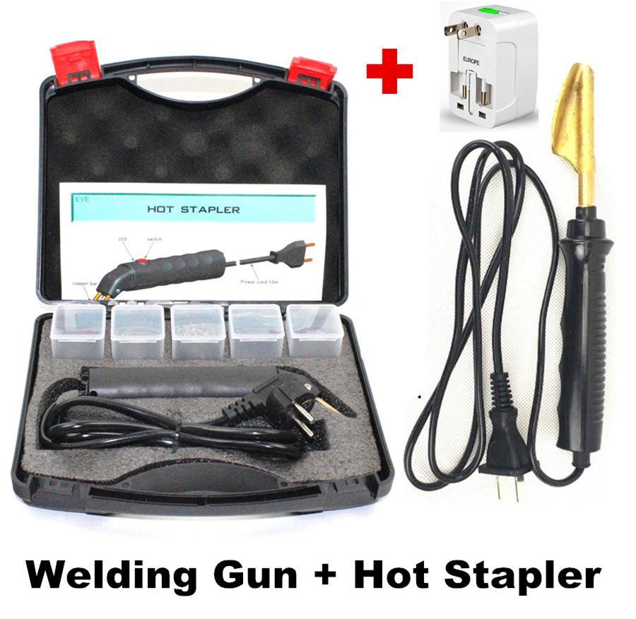 Набор для ремонта бампера автомобиля Горячий степлер Ремонт пластика Пластиковый набор Сварочный аппарат & Гладилка & 200 скоб
Набор для ремонта бампера автомобиля Горячий степлер Ремонт пластика Пластиковый набор Сварочный аппарат & Гладилка & 200 скоб