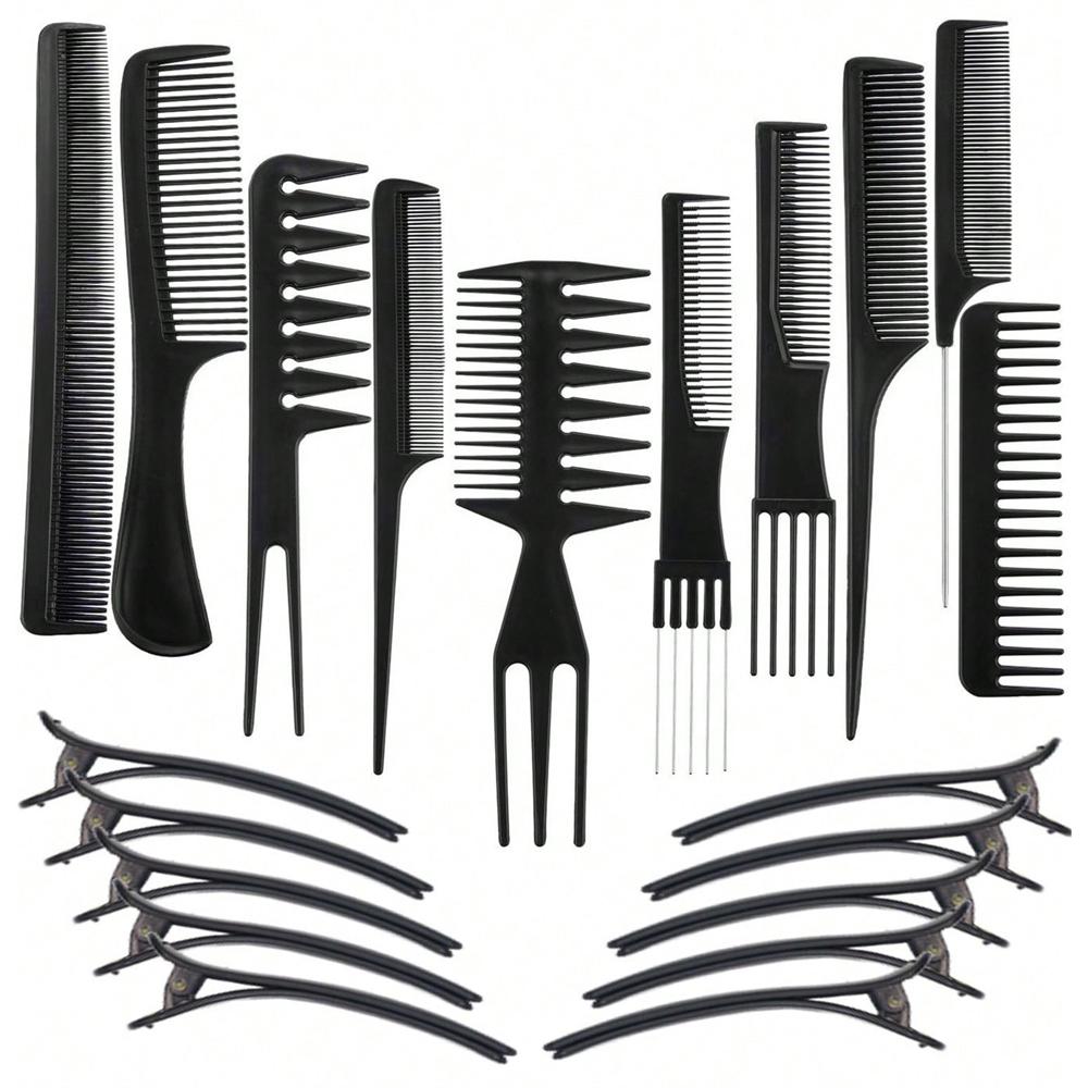 20pcs/1set Men s Styling Comb Double Toothed Wide Toothed Sharp Tail Straight Hair Plastic Comb with Crocodile Hair Clipper
20pcs/1set Men s Styling Comb Double Toothed Wide Toothed Sharp Tail Straight Hair Plastic Comb with Crocodile Hair Clipper