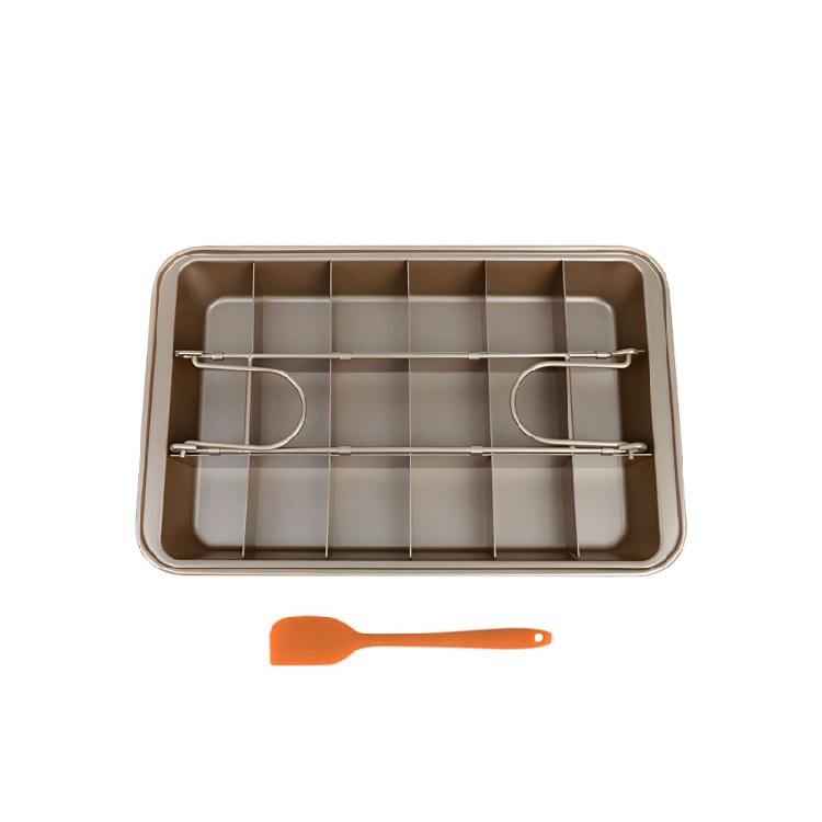 Strong Carbon Steel Mini Cake Pan With Detachable Barriers For Well Formed Small Cakes 1
Strong Carbon Steel Mini Cake Pan With Detachable Barriers For Well Formed Small Cakes 1