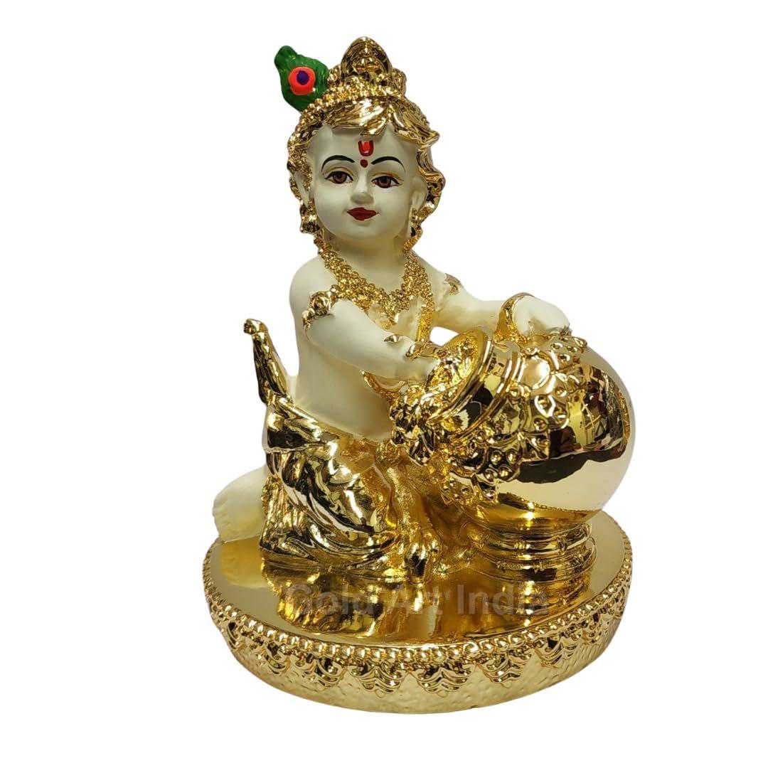 Makhan Krishna Idol for Home Decor Small Statue for Office Desk | Makhan Chor Idol | Bala Krishna Idol for Puja (4 X 3, Fantasy, Gold)
Makhan Krishna Idol for Home Decor Small Statue for Office Desk | Makhan Chor Idol | Bala Krishna Idol for Puja (4 X 3, Fantasy, Gold)