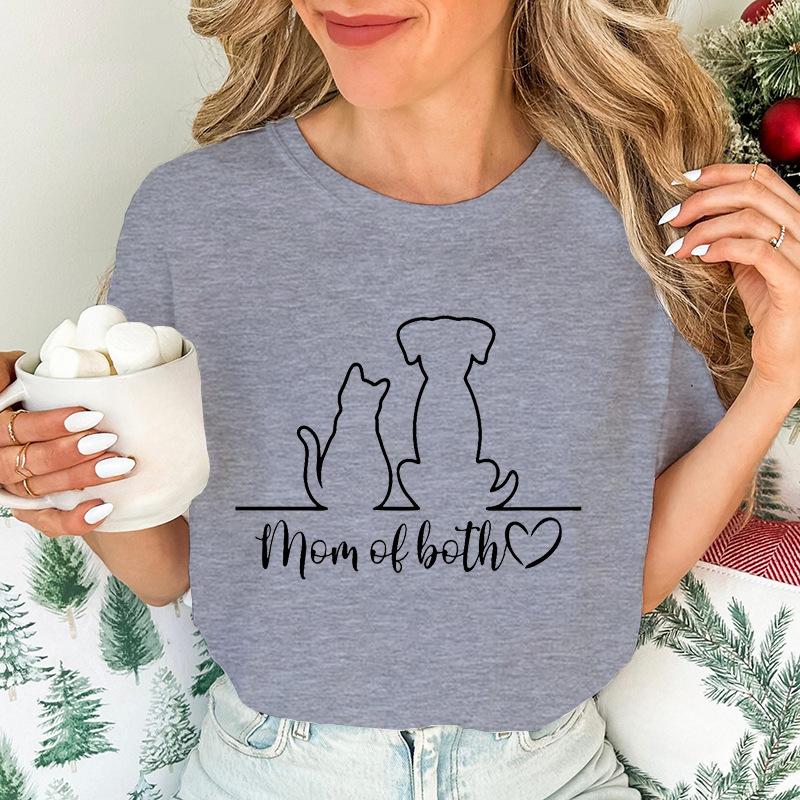 Fashion TShirts Tops Cat and Dog Mom Creative Personalized Tshirts Short Sleeve Shirts Mom of Both Dog and Cat Women Clothing 4XL
Fashion TShirts Tops Cat and Dog Mom Creative Personalized Tshirts Short Sleeve Shirts Mom of Both Dog and Cat Women Clothing 4XL