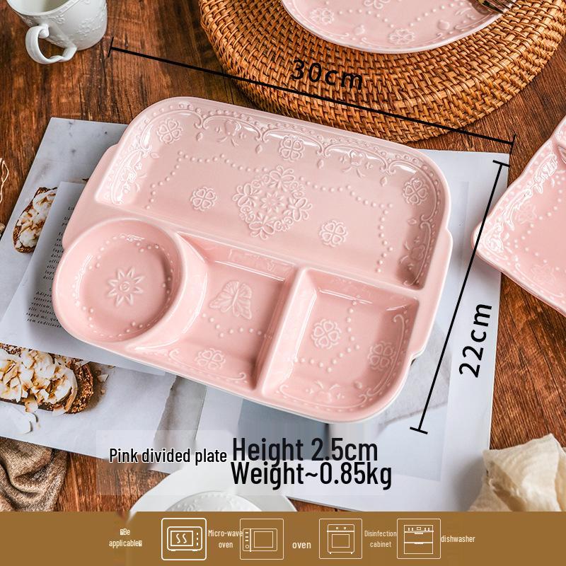 European Style Ceramic Divided Meal Plate for Home, Breakfast & Children s Use рожевий
European Style Ceramic Divided Meal Plate for Home, Breakfast & Children s Use рожевий