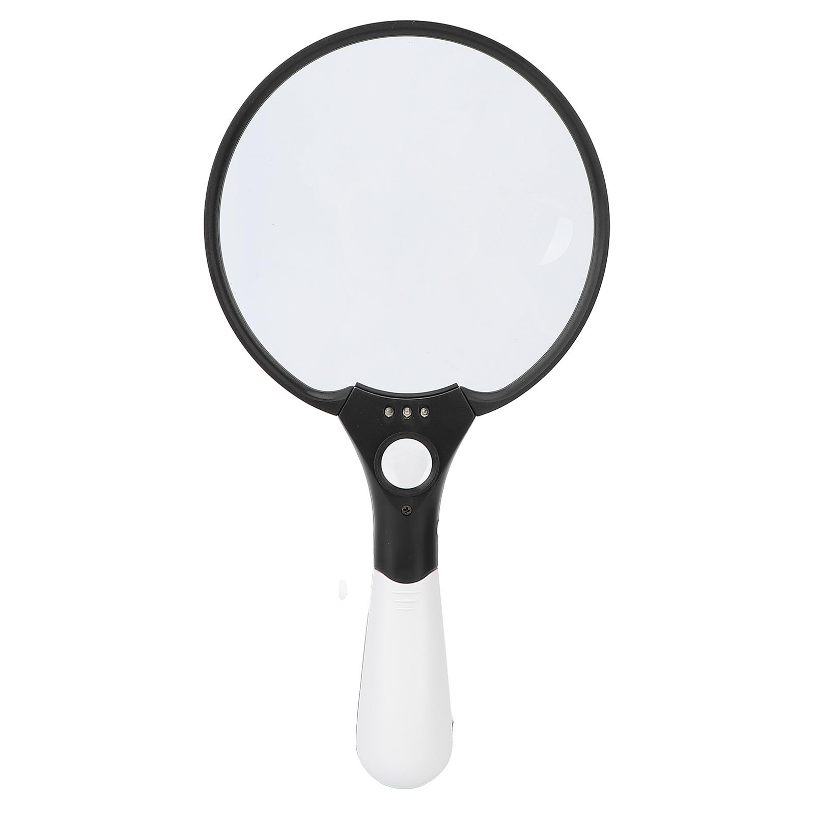 Handheld Magnifying Glass Elderly Portable Magnifier with 3 LED Light for Jewelry Appraisal Reading
Handheld Magnifying Glass Elderly Portable Magnifier with 3 LED Light for Jewelry Appraisal Reading