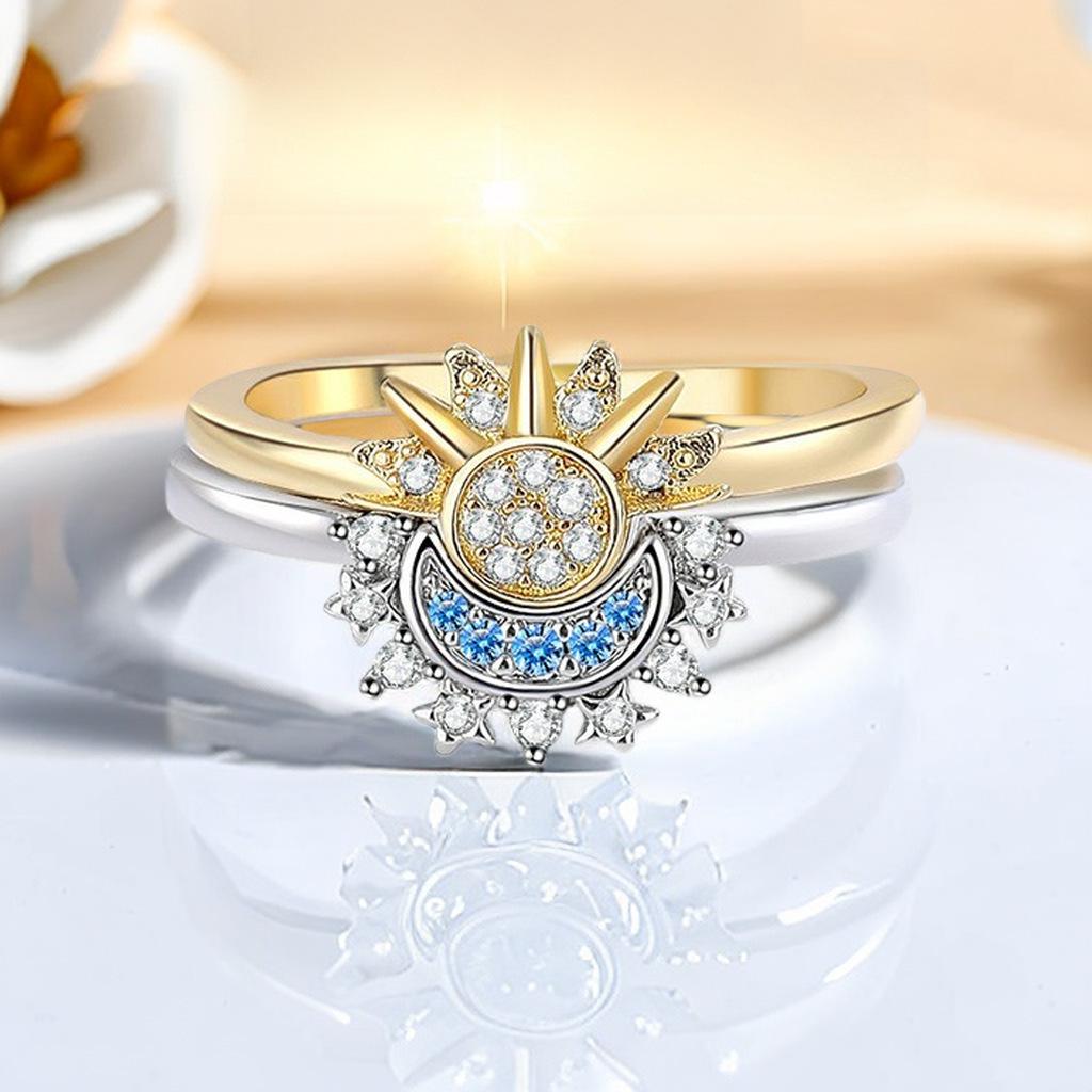 Sun and Moon Diamond-Set Stackable Rings - Minimalist European & American Design for Women and Couples Adjustable Opening
Sun and Moon Diamond-Set Stackable Rings - Minimalist European & American Design for Women and Couples Adjustable Opening