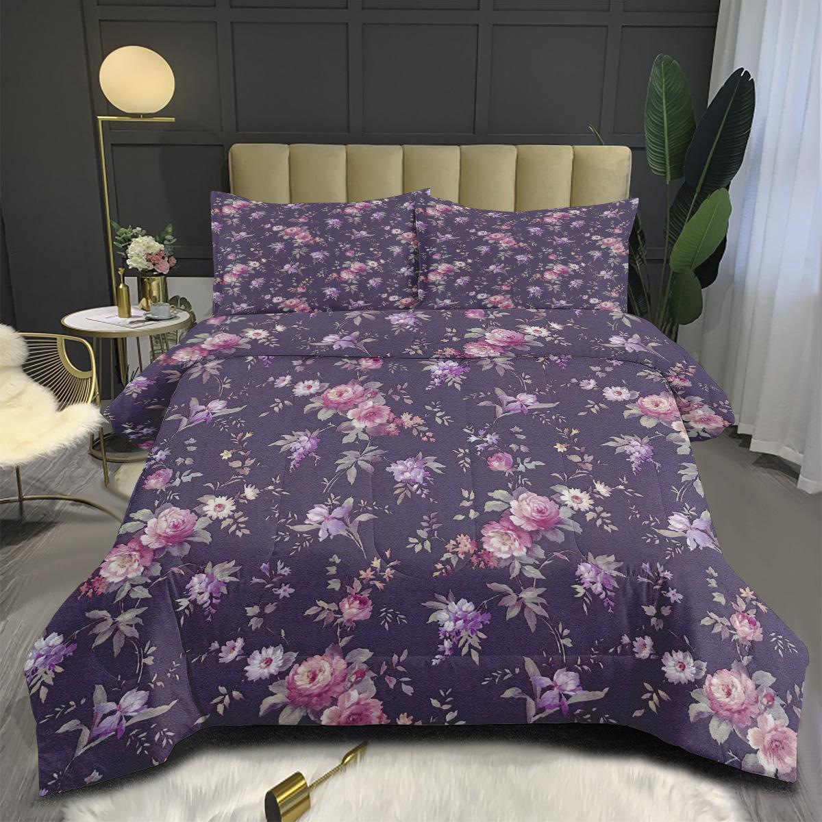 Floral Fat Quilt Thickened Feather Silk Cotton Three-piece Quilt Cover Set 140*200cm
Floral Fat Quilt Thickened Feather Silk Cotton Three-piece Quilt Cover Set 140*200cm