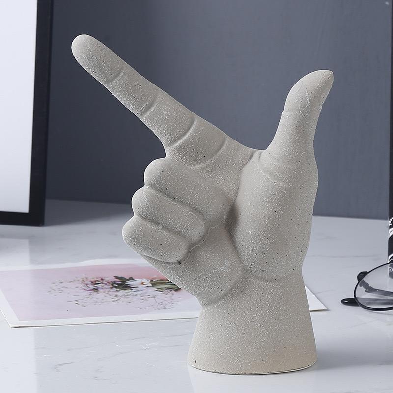 Керамическая скандинавская статуэтка с жестами рук – современная скульптура-модель пальца для декора дома и офиса M
Керамическая скандинавская статуэтка с жестами рук – современная скульптура-модель пальца для декора дома и офиса M