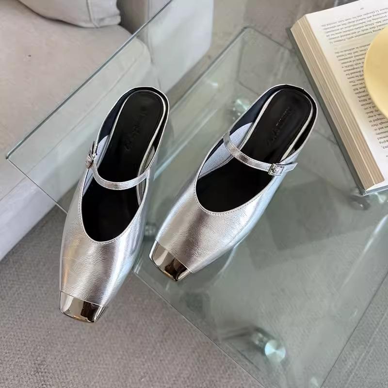Серебряные туфли-лодочки с открытой пяткой, женская летняя обувь 2025, новые французские одинарные туфли под юбку, суперкрасивые сандалии, модная обувь 40 серебряный
Серебряные туфли-лодочки с открытой пяткой, женская летняя обувь 2025, новые французские одинарные туфли под юбку, суперкрасивые сандалии, модная обувь 40 серебряный
