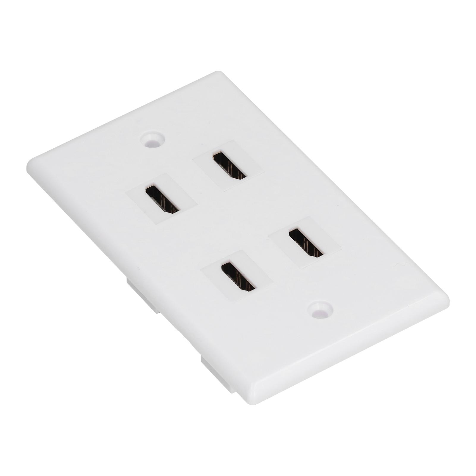 4 HD Multimedia Interface Wall Plate US Standard ABS Outlet Panel for AV Receiver Home Theater System
4 HD Multimedia Interface Wall Plate US Standard ABS Outlet Panel for AV Receiver Home Theater System